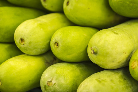 background of Winter Melon, White Gourd, Winter Gourd, Ash Gourd,Benincasa hispida closeup,Benincasa hispida in market,selective focus.の写真素材