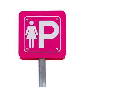 Parking Sign for  Woman on isolate backgroundの写真素材