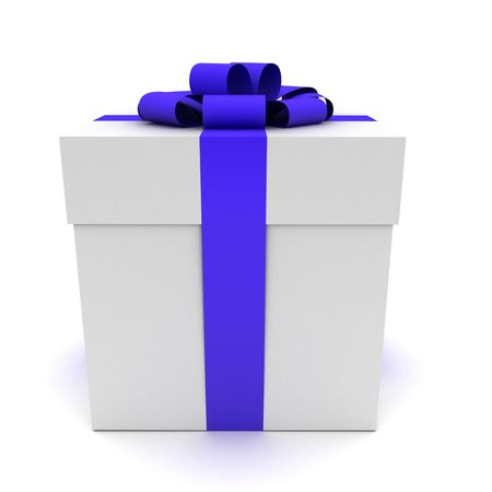 3d gift isolated on white.の写真素材