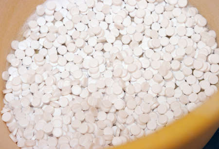 close-up of tablets In a Pharmaceutical Industryの写真素材