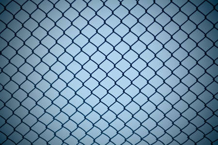 seamless fence chain on snow backgroundの写真素材