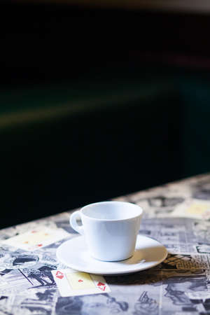 Coffee cup at barの写真素材