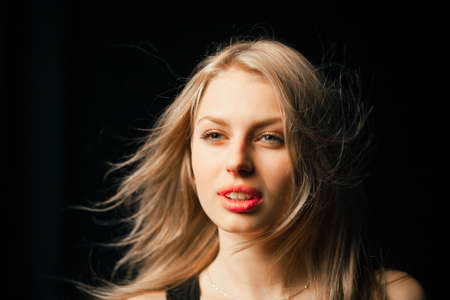 portrait of beautiful delicate girlの写真素材