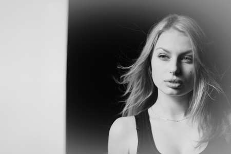 portrait of beautiful delicate girlの写真素材