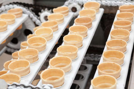 Preparation of ice-cream on factory