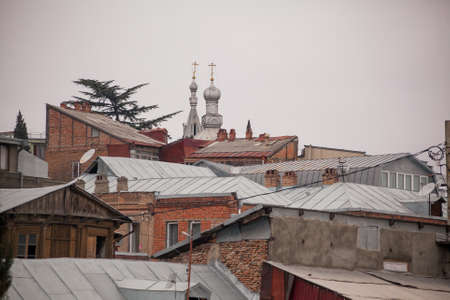 TBILISI, GEORGIA - FEBRUARY 19, 2016: The beautiful tourist street.