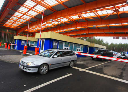 PRIVALKA, BELARUS - OCTOBER 15, 2013. checkpoint Privalka on the Belarusian-Lithuanian border