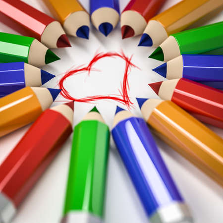 Colorful pencilsの写真素材
