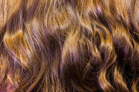 Curly hair fragment as a textureの写真素材