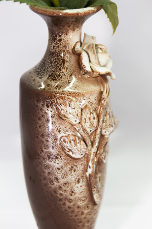 Pottery vase for flowersの写真素材