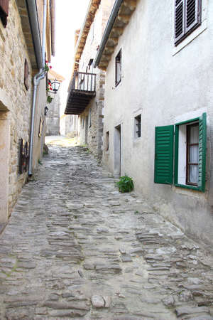 Stone street in Hum, Istria, Croatiaの写真素材