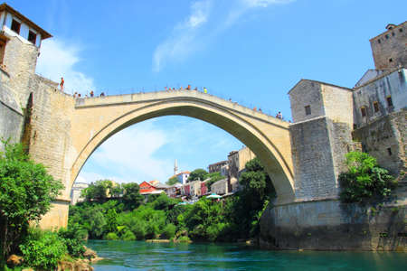 Old bridge in Mostar, Bosnia and Herzegovinaの写真素材