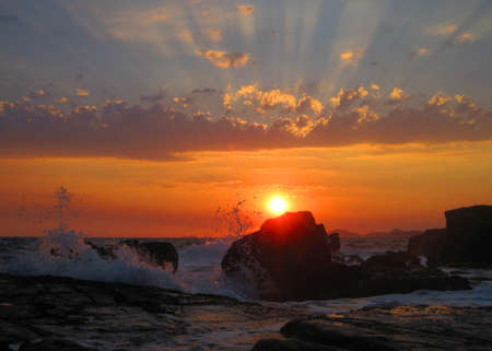 Beautiful sunset on Adriatic sea