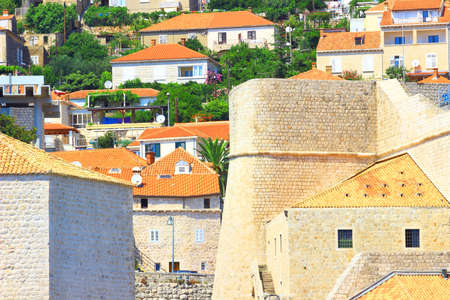 Dubrovnik stone wallsの写真素材