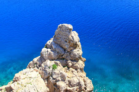 Beautiful blue sea in Karlobag, Croatiaの写真素材