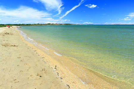 Sandy beach in Nin, Croatiaの写真素材