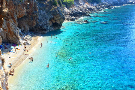 Top beach Pasjaca near Dubrovnik, touristic destination in Croatiaのeditorial素材