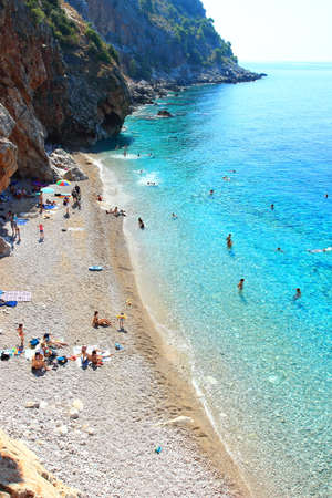 Top beach Pasjaca near Dubrovnik, touristic destination in Croatiaのeditorial素材