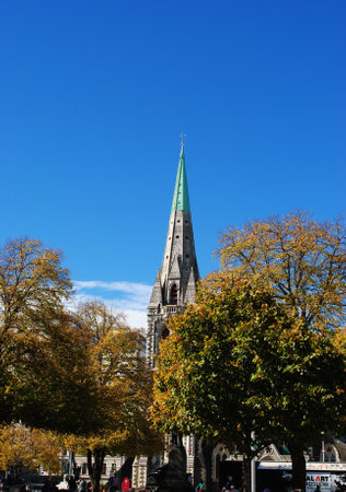 Christchurch Cathedral before earthquakeのeditorial素材