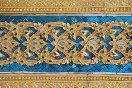 The art on a wall in wat tha sung temple of Thailand.の写真素材