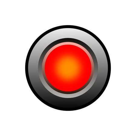 Red button isolate on white background vector illustrationのイラスト素材