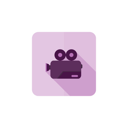 Flat movie camera vector icon Isolated on white background for graphic design, logo, web site, social media, mobile app, illustrationのイラスト素材