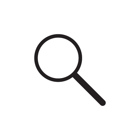 Search icon vector on white background, Flat style for graphic and web design.のイラスト素材