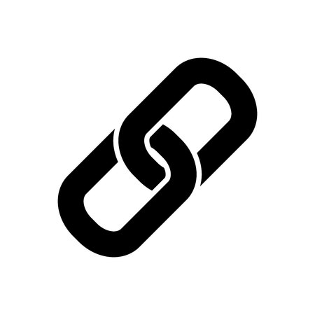 Link icon. Hyperlink chain symbol. Vector illustration on white background.Design for websites and mobile phoneのイラスト素材