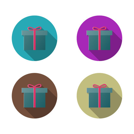 Gift icon, present box vector.Holiday pictogram. Celebration Surprise design collection. illustrationのイラスト素材