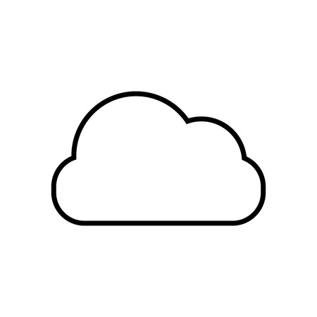 Cloud outline icon vector illustration  for graphic design, logo, web site, social media, mobile app, uiのイラスト素材