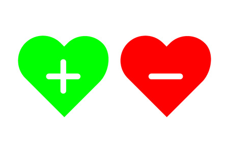 Add hearts and remove lover symbol flat icon vector illustration love concept. For your web site design, logo, app, UI. illustrationのイラスト素材