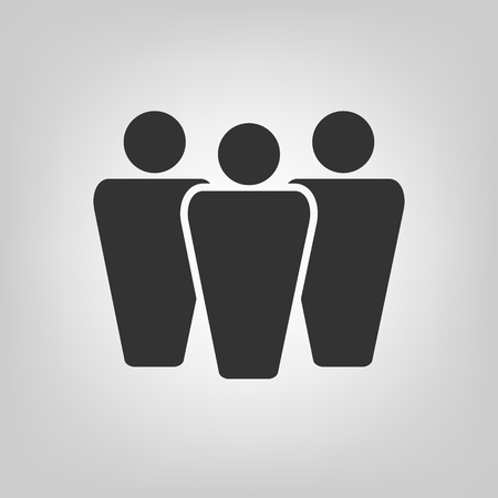 People flat style icon vector. Team work symbol. Group of humans sign For your web site design, logo, app, UI. illustrationのイラスト素材