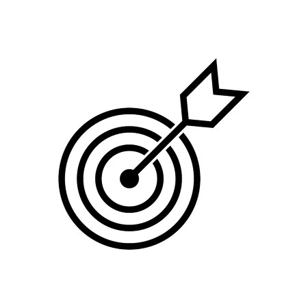 Marketing target vector icon business success concept for graphic design, logo, web site, social media, mobile app, ui illustrationのイラスト素材
