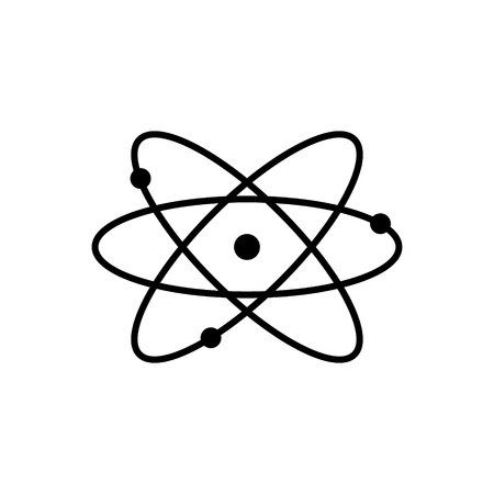 Molecular atom neutron laboratory Icon Vector physics science model for your web site design, logo, app, UI. illustrationのイラスト素材