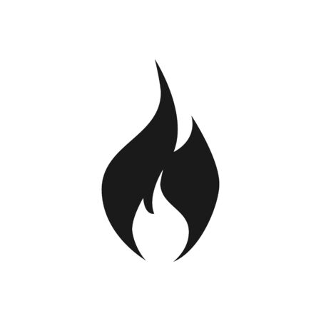 Fire flame icon vector isolate on white background for your web design, logo, UI. illustrationのイラスト素材
