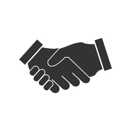 Handshake vector flat icon contract agreement business, finance concept for your web site design, app, UI. illustrationのイラスト素材