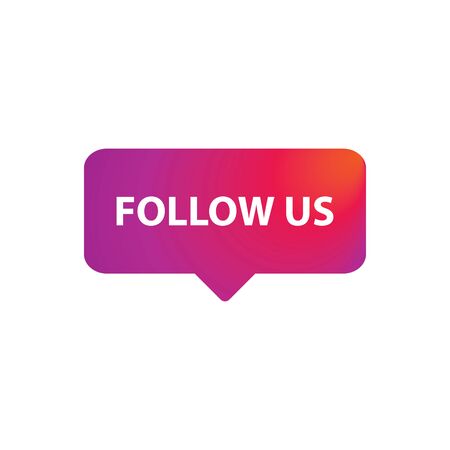 Follow us button vector for graphic design, logo, web site, social media, mobile app, ui illustrationのイラスト素材