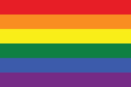 LGBT rainbow pride flag lesbian, gay, bisexual, and transgender symbol for graphic design, logo, web site, social media, mobile app, ui illustrationのイラスト素材