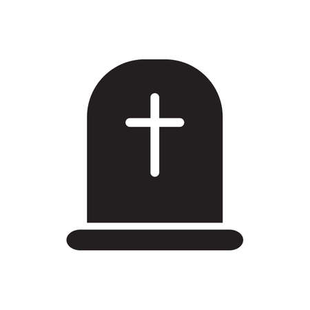 Grave, Rip, Death flat vector icon for your web site design, logo, app, UI. illustrationのイラスト素材