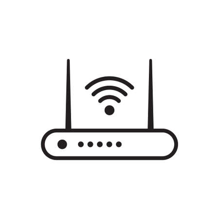 wireless router repeater icon vector for graphic design, logo, web site, social media, mobile app, ui illustrationのイラスト素材