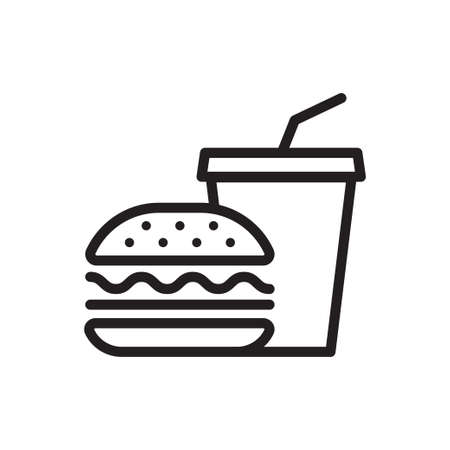 Fast food vector icon isolate on white background for graphic design, logo, web site, social media, mobile app, ui illustrationのイラスト素材