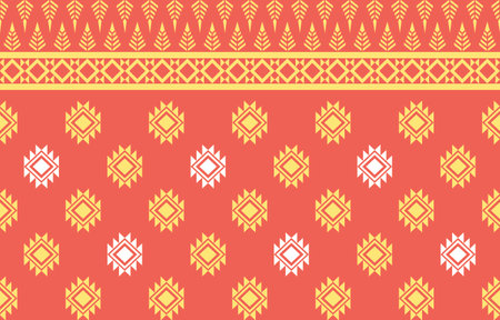 Geometric pattern traditional design for fabric, wrapping, batik, fabric, sarong, carpet, wallpaper, clothing, background vector illustrationのイラスト素材