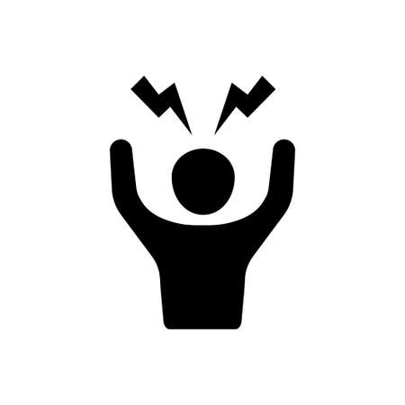 Angry person, crazy, stress icon vector for your web design, UI. illustrationのイラスト素材