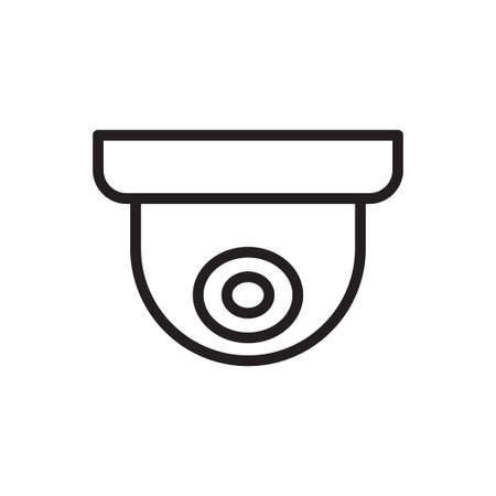 Security dome camera CCTV outline icon vector for graphic design, logo, web site, social media, mobile app, uiのイラスト素材