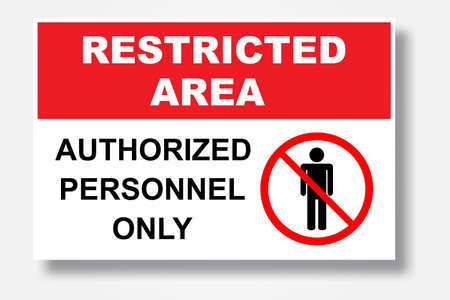 Restricted area authorized personnel only symbolのイラスト素材