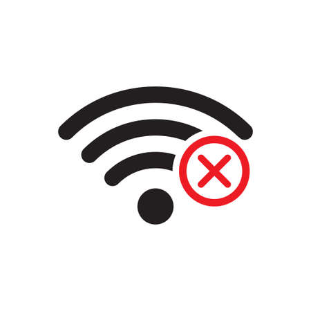 No connection icon vector. No network symbol. No Wifi sign Paid internet for graphic designのイラスト素材