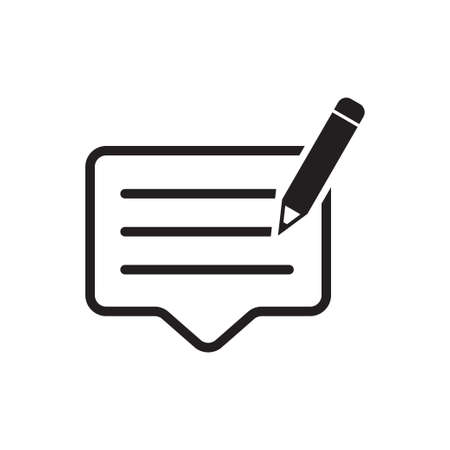 Writing feedback outline icon vector for your web designのイラスト素材