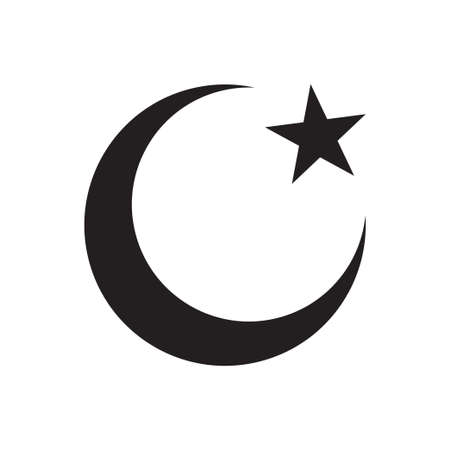 Moon and star icon vector for your web designのイラスト素材