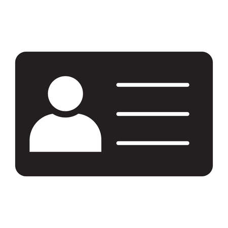 Employee clerk card, vcard vector icon illustration for graphic design, logo, web site, social media, mobile app, uiのイラスト素材