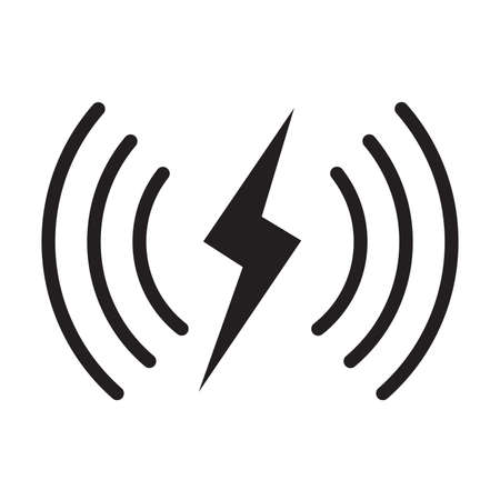 Wireless charging icon vector artificial Intelligence collection for your web design, logo, UI. illustrationのイラスト素材